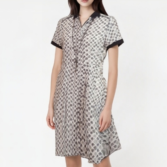 Jason Wu for Target Black White and Gray Geometric Shirt Dress - Picture 2 of 6
